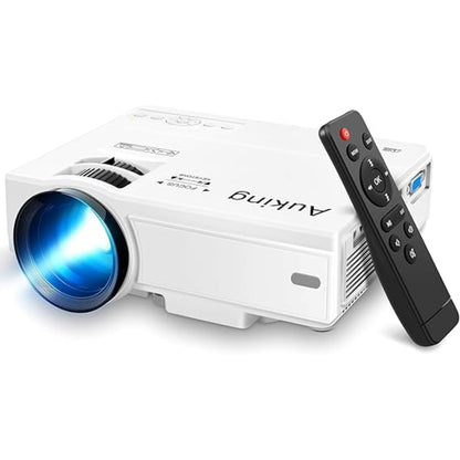 AuKing Mini Projector 2600 Lumens 2019 Upgraded Portable Video-Projector,55000 Hours Multimedia