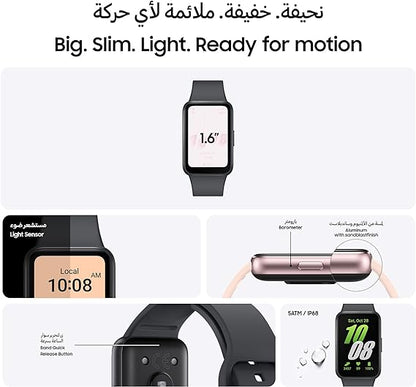 Samsung Galaxy Fit3 Light and Sleek Fitness Band, 13 Days Battery, 100+ Exercises and Sleep Tracking, Silver